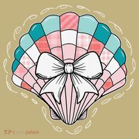 Seashell Coquette Summer Vibes Coastal Hawaii Preppy Beach Mousepad thumb 1