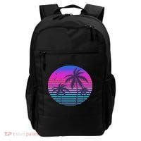 Sunset Cool Summer Vacation Women Beach Palm Tree Backpack thumb 0