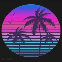 Sunset Cool Summer Vacation Women Beach Palm Tree Baby Bodysuit thumb 2