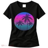 Sunset Cool Summer Vacation Women Beach Palm Tree Women's T-Shirt thumb 0