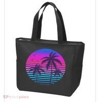 Sunset Cool Summer Vacation Women Beach Palm Tree Tote Bag thumb 3