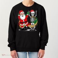 Santa Claus & Skeleton Christmas Women's Sweatshirt thumb 0