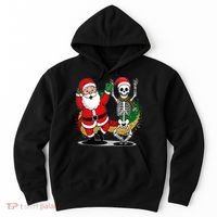 Santa Claus & Skeleton Christmas Hoodie thumb 0