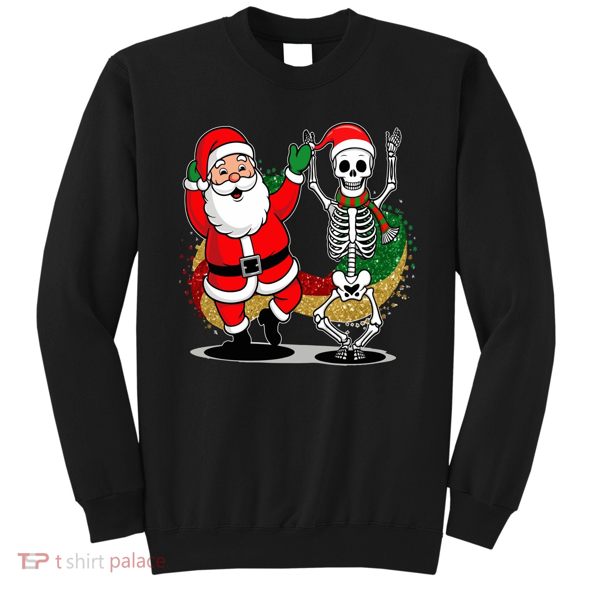Santa Claus & Skeleton Christmas Sweatshirt