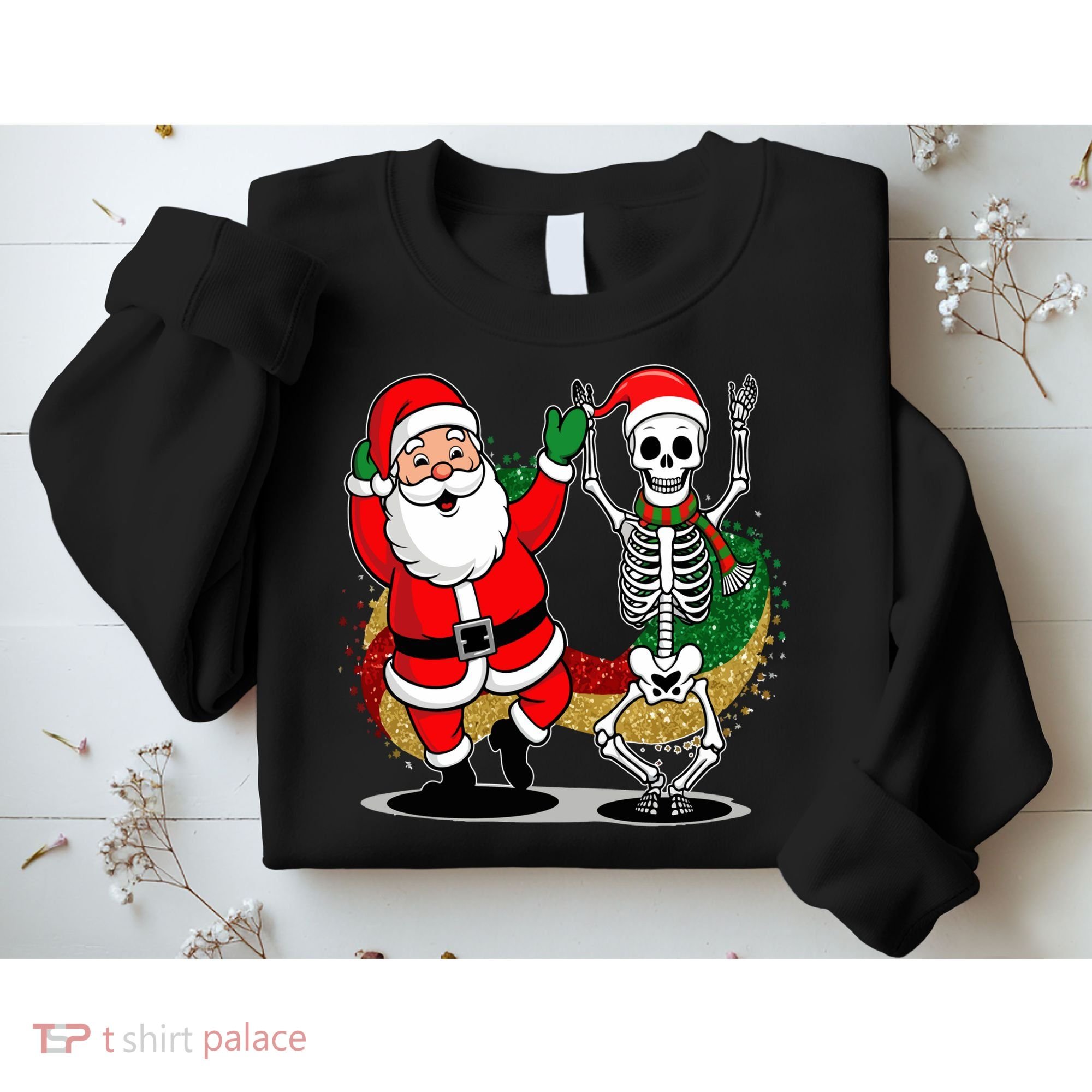 Santa Claus & Skeleton Christmas Sweatshirt