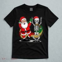 Santa Claus & Skeleton Christmas T-Shirt thumb 5