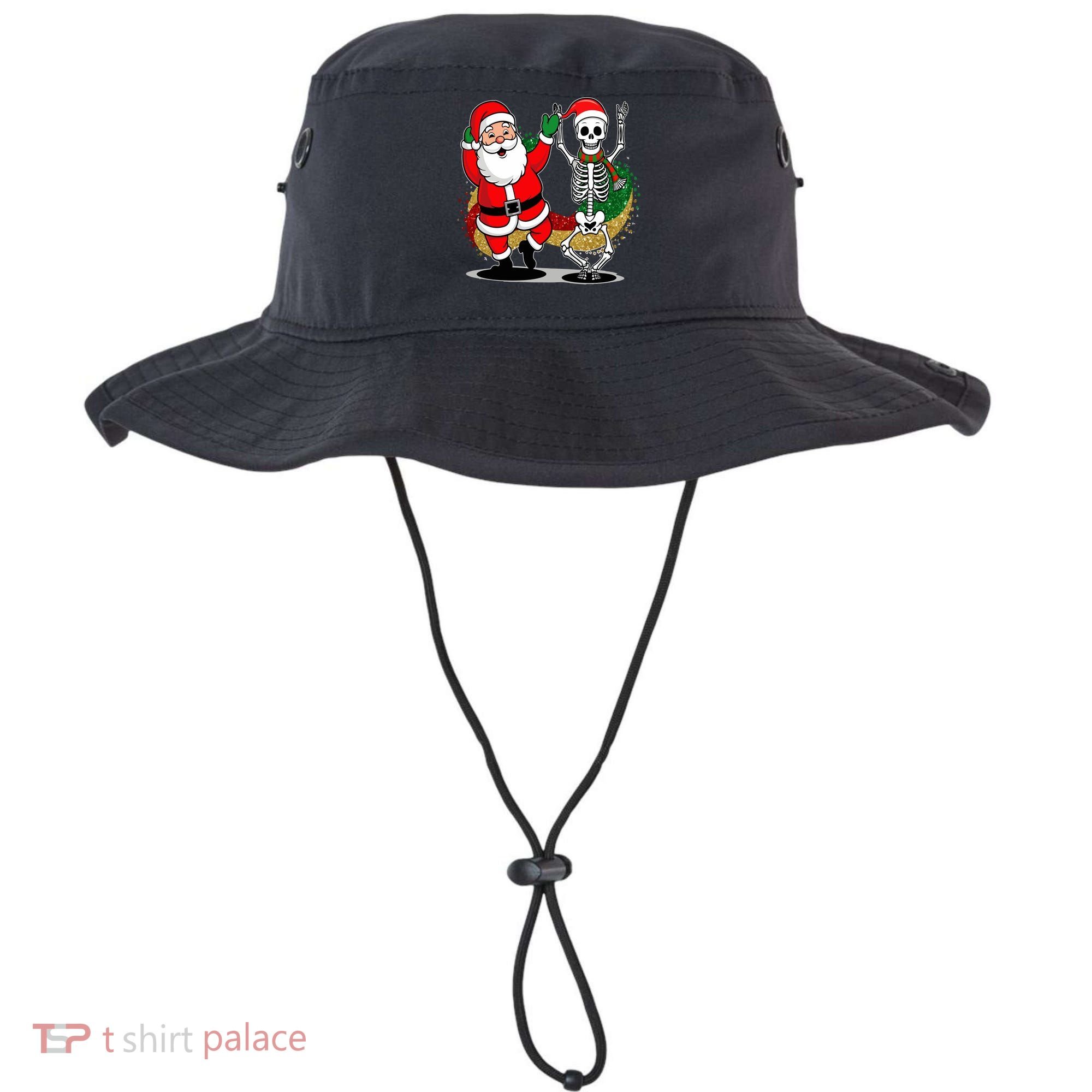 Santa Claus & Skeleton Christmas Bucket Hat