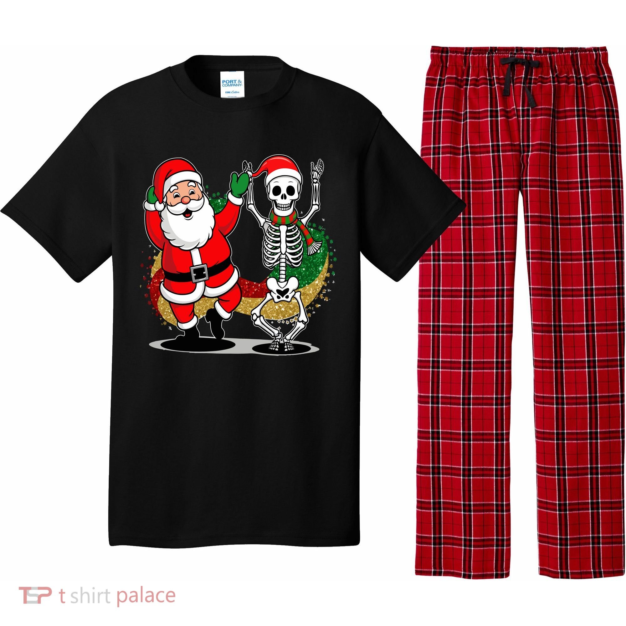 Santa Claus & Skeleton Christmas Pajama Set