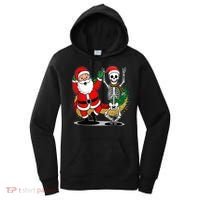 Santa Claus & Skeleton Christmas Women's Hoodie thumb 0
