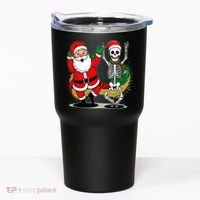 Santa Claus & Skeleton Christmas Tumbler thumb 0