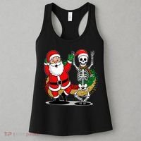 Santa Claus & Skeleton Christmas Women's Tank Top thumb 3