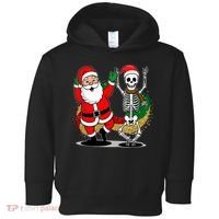 Santa Claus & Skeleton Christmas Toddler Hoodie thumb 0