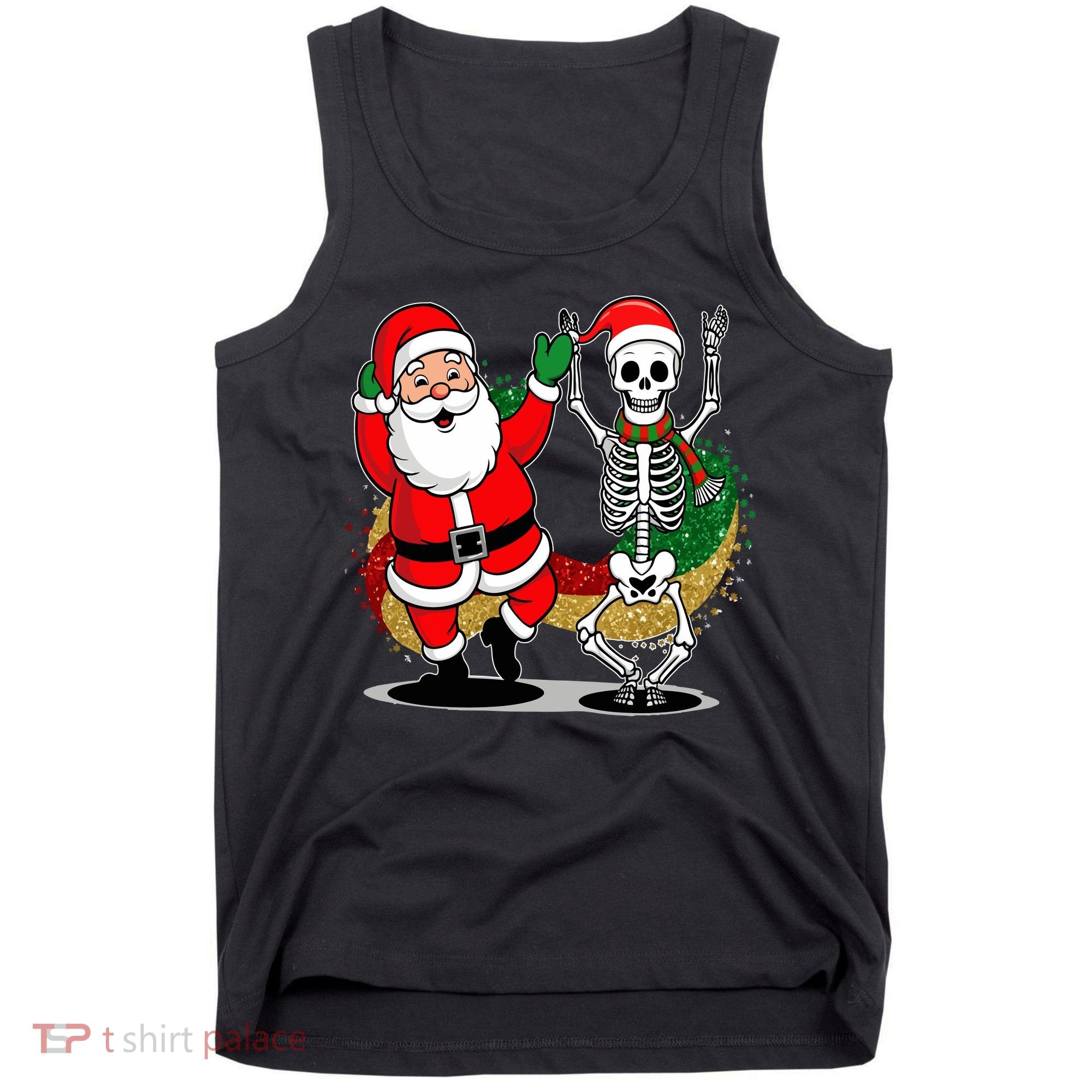 Santa Claus & Skeleton Christmas Tank Top
