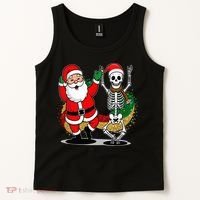 Santa Claus & Skeleton Christmas Tank Top thumb 2