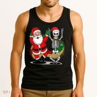 Santa Claus & Skeleton Christmas Tank Top thumb 3