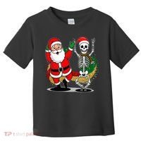 Santa Claus & Skeleton Christmas Toddler T-Shirt thumb 0