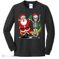 Santa Claus & Skeleton Christmas Kids Long Sleeve Shirt thumb 0