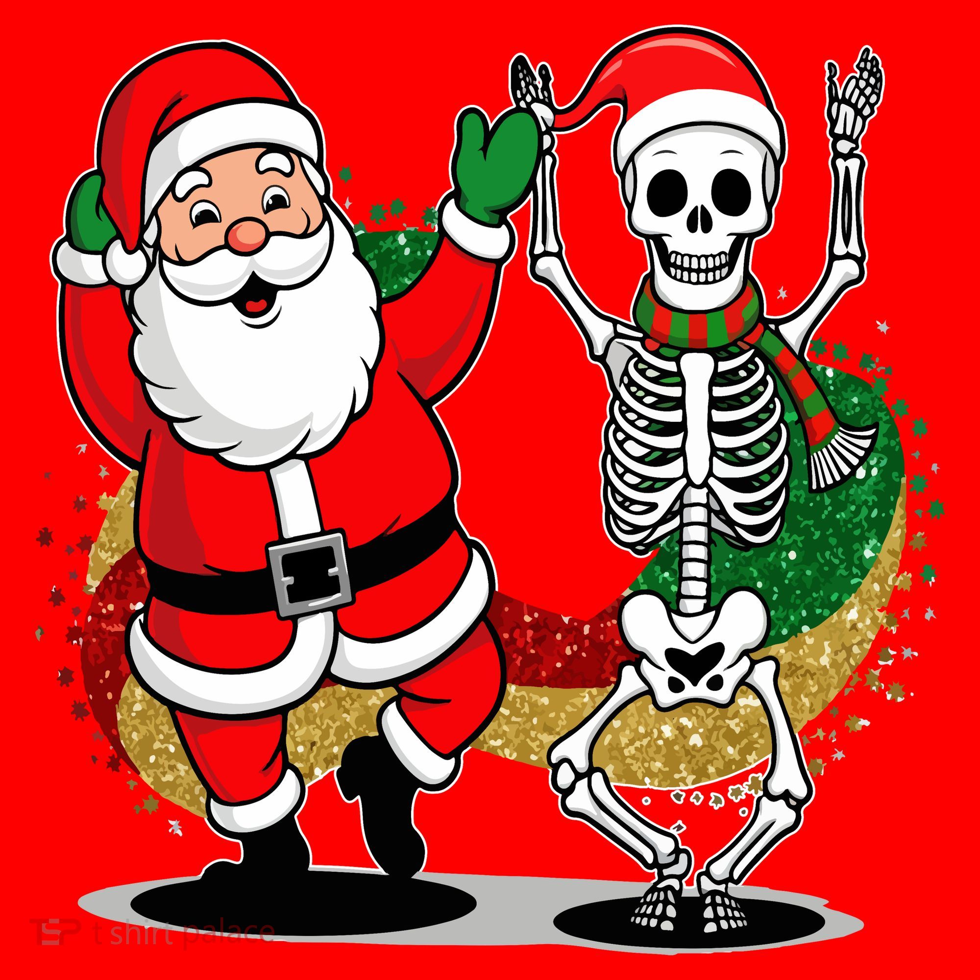 Santa Claus & Skeleton Christmas Santa Hat