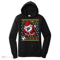 Santa Claus Soccer Dabbing Ugly Christmas Boy Teen Women's Hoodie thumb 0