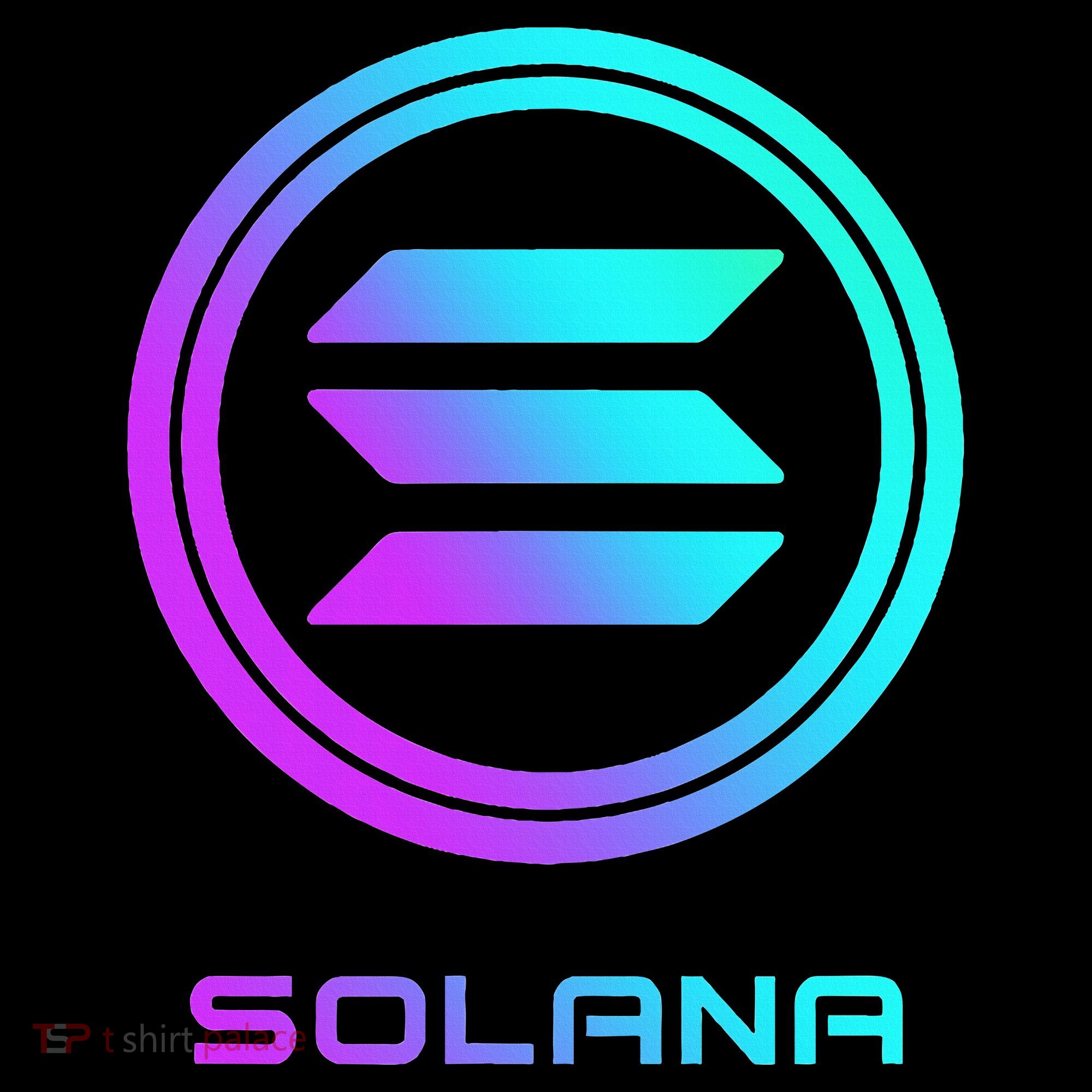 Solana Crypto Sol Coin Blockchain Decentralized Application T-Shirt