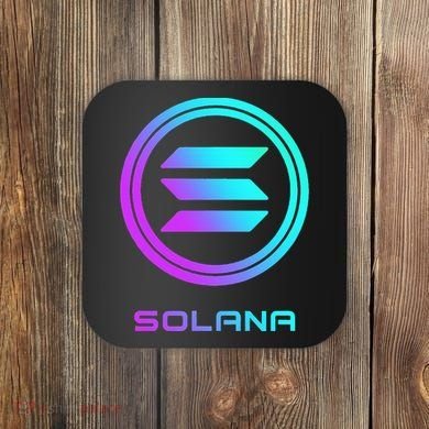 Solana Crypto Sol Coin Blockchain Decentralized Application Coaster