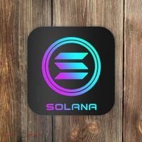 Solana Crypto Sol Coin Blockchain Decentralized Application Coaster thumb 0