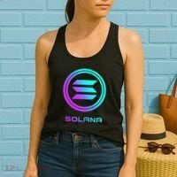 Solana Crypto Sol Coin Blockchain Decentralized Application Women's Tank Top thumb 2