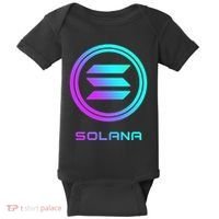 Solana Crypto Sol Coin Blockchain Decentralized Application Baby Bodysuit thumb 0