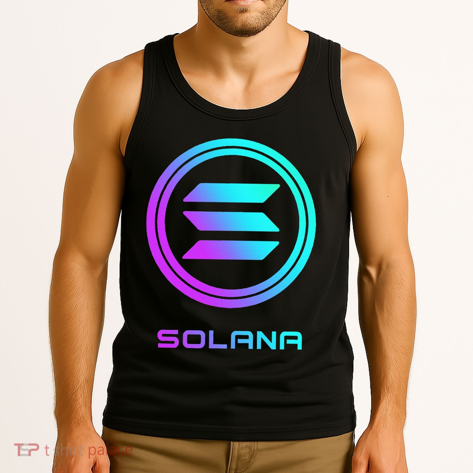 Solana Crypto Sol Coin Blockchain Decentralized Application Tank Top