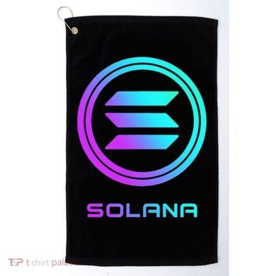 Solana Crypto Sol Coin Blockchain Decentralized Application Golf Towel