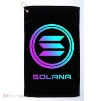 Solana Crypto Sol Coin Blockchain Decentralized Application Golf Towel thumb 0