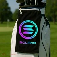 Solana Crypto Sol Coin Blockchain Decentralized Application Golf Towel thumb 2