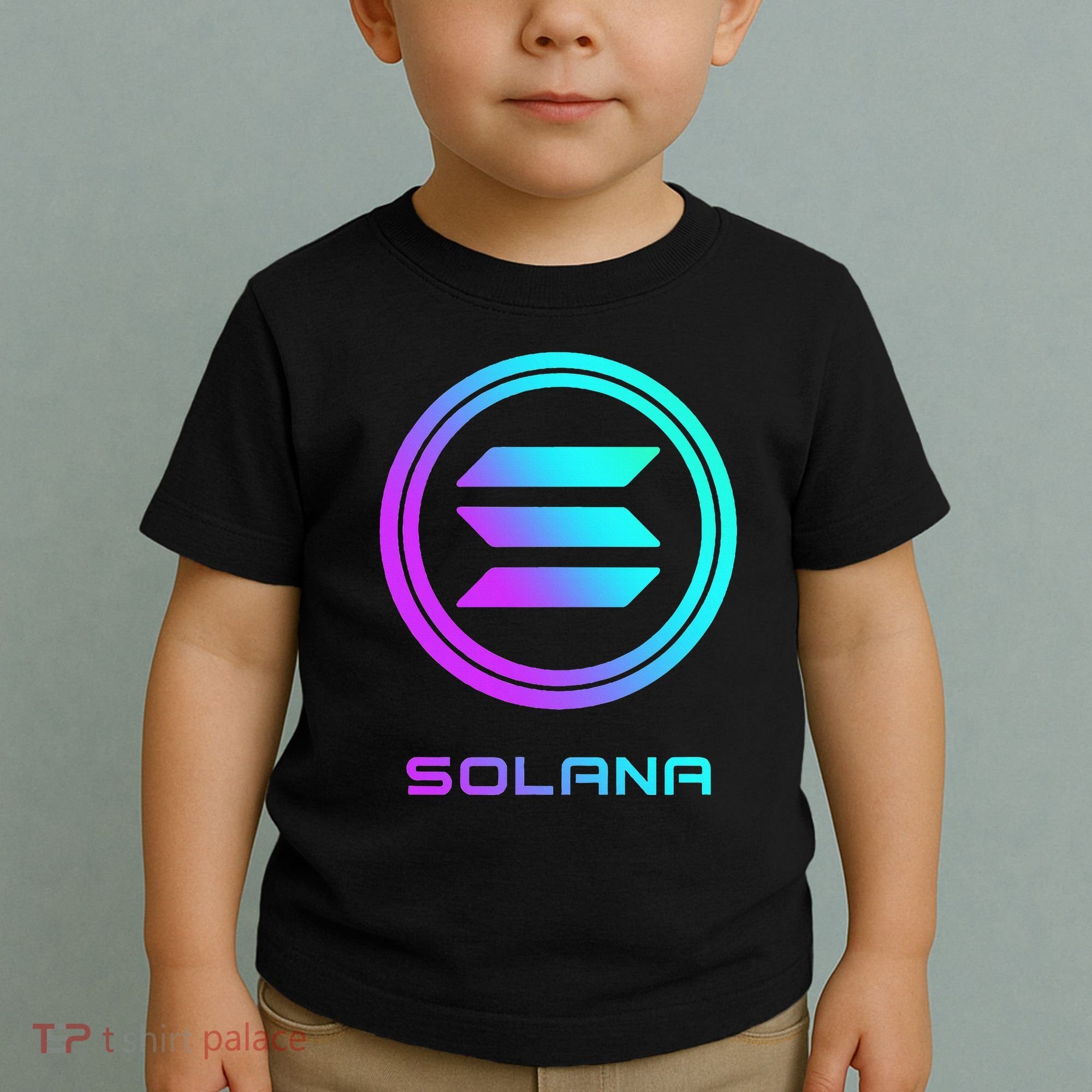 Solana Crypto Sol Coin Blockchain Decentralized Application Toddler T-Shirt