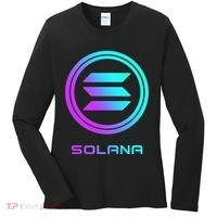 Solana Crypto Sol Coin Blockchain Decentralized Application Women's Long Sleeve Shirt thumb 0