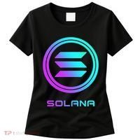 Solana Crypto Sol Coin Blockchain Decentralized Application Women's T-Shirt thumb 0