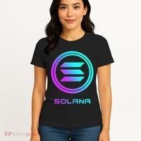 Solana Crypto Sol Coin Blockchain Decentralized Application Women's T-Shirt thumb 4