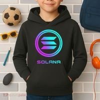 Solana Crypto Sol Coin Blockchain Decentralized Application Kids Hoodie thumb 2