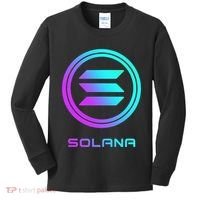 Solana Crypto Sol Coin Blockchain Decentralized Application Kids Long Sleeve Shirt thumb 0