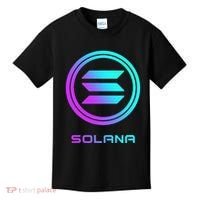 Solana Crypto Sol Coin Blockchain Decentralized Application Kids T-Shirt thumb 0