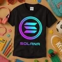 Solana Crypto Sol Coin Blockchain Decentralized Application Kids T-Shirt thumb 3