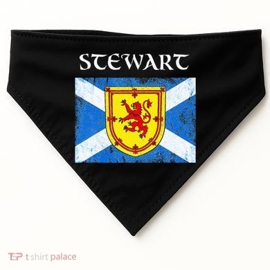 Stewart Clan Scottish Name Scotland Flag USA-Made Doggie Bandana