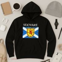 Stewart Clan Scottish Name Scotland Flag Hoodie thumb 3