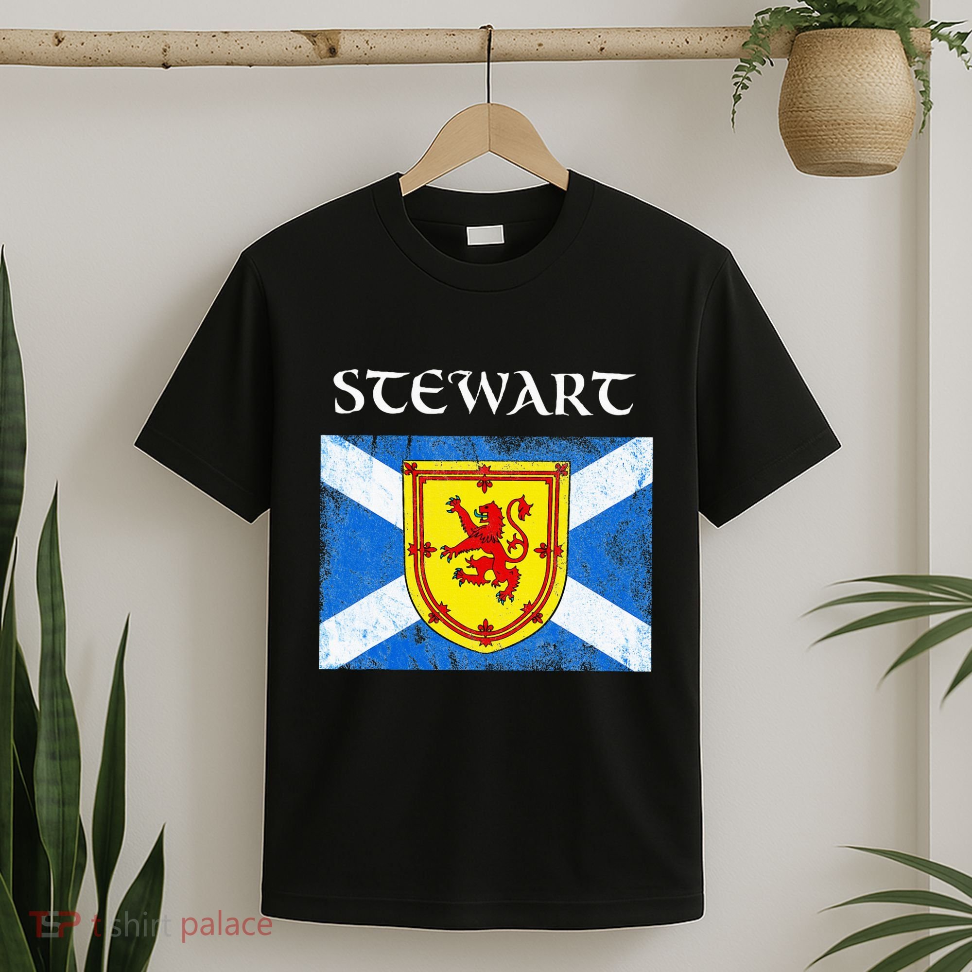 Stewart Clan Scottish Name Scotland Flag T-Shirt