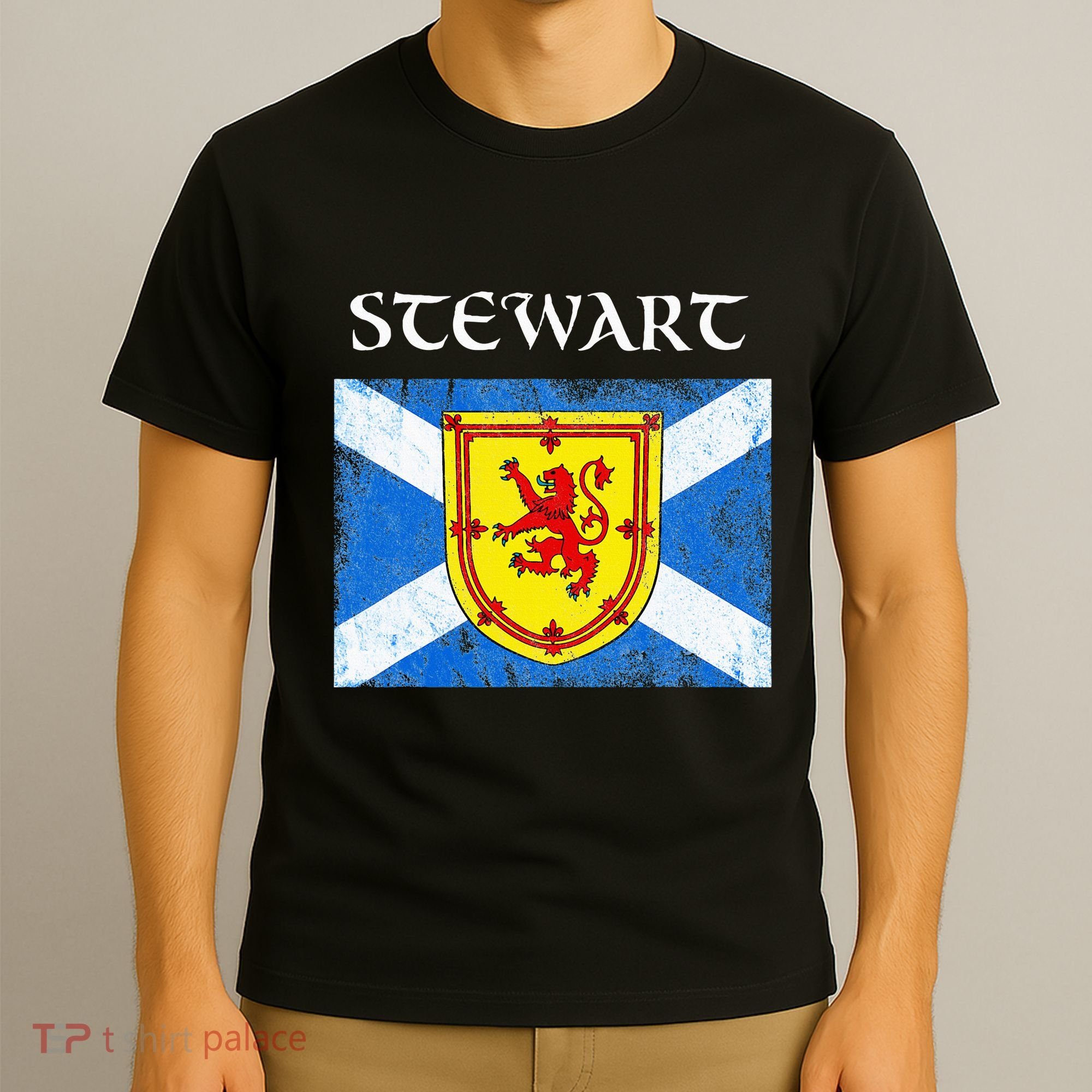 Stewart Clan Scottish Name Scotland Flag T-Shirt