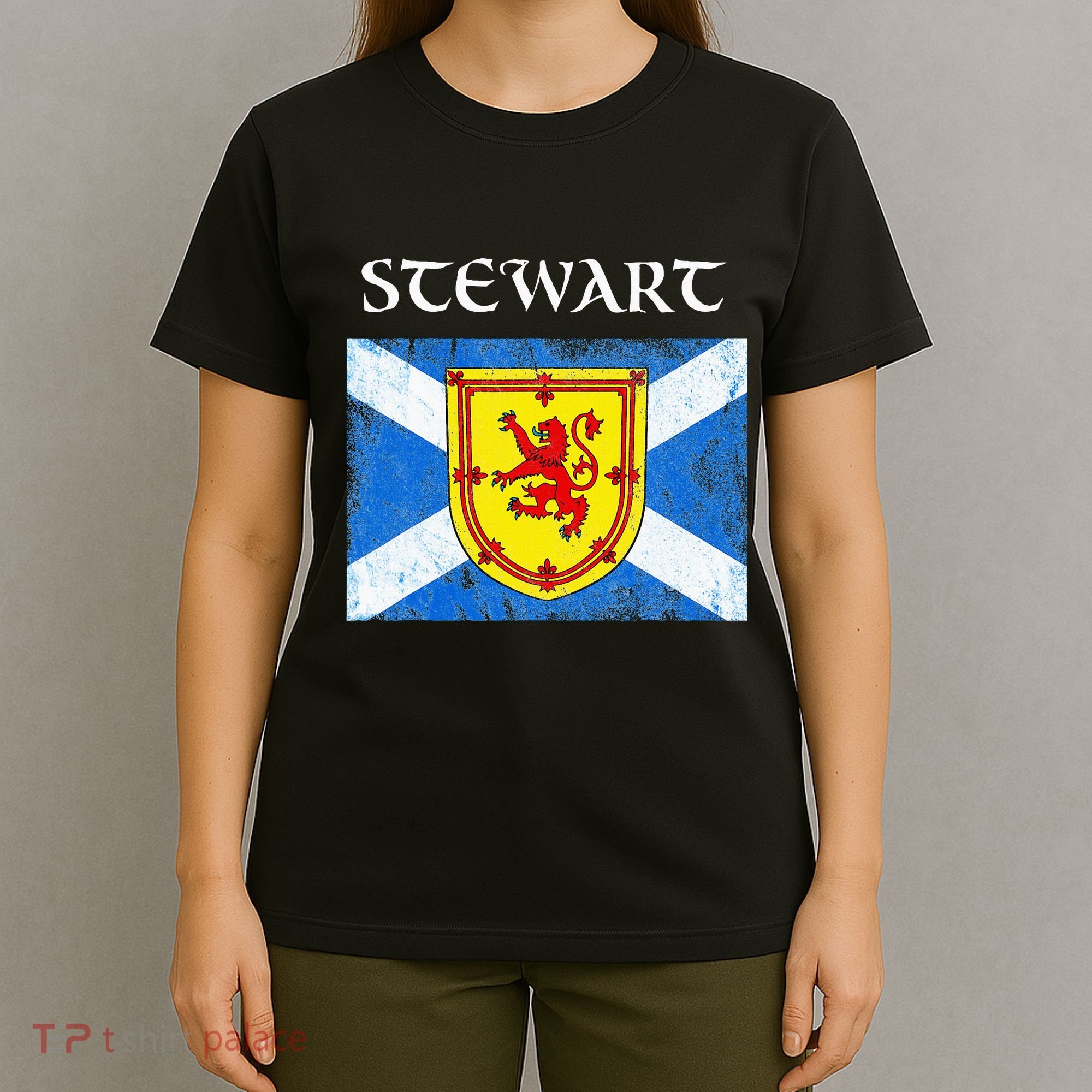 Stewart Clan Scottish Name Scotland Flag T-Shirt
