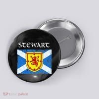 Stewart Clan Scottish Name Scotland Flag Button thumb 0