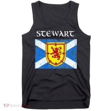 Stewart Clan Scottish Name Scotland Flag Tank Top