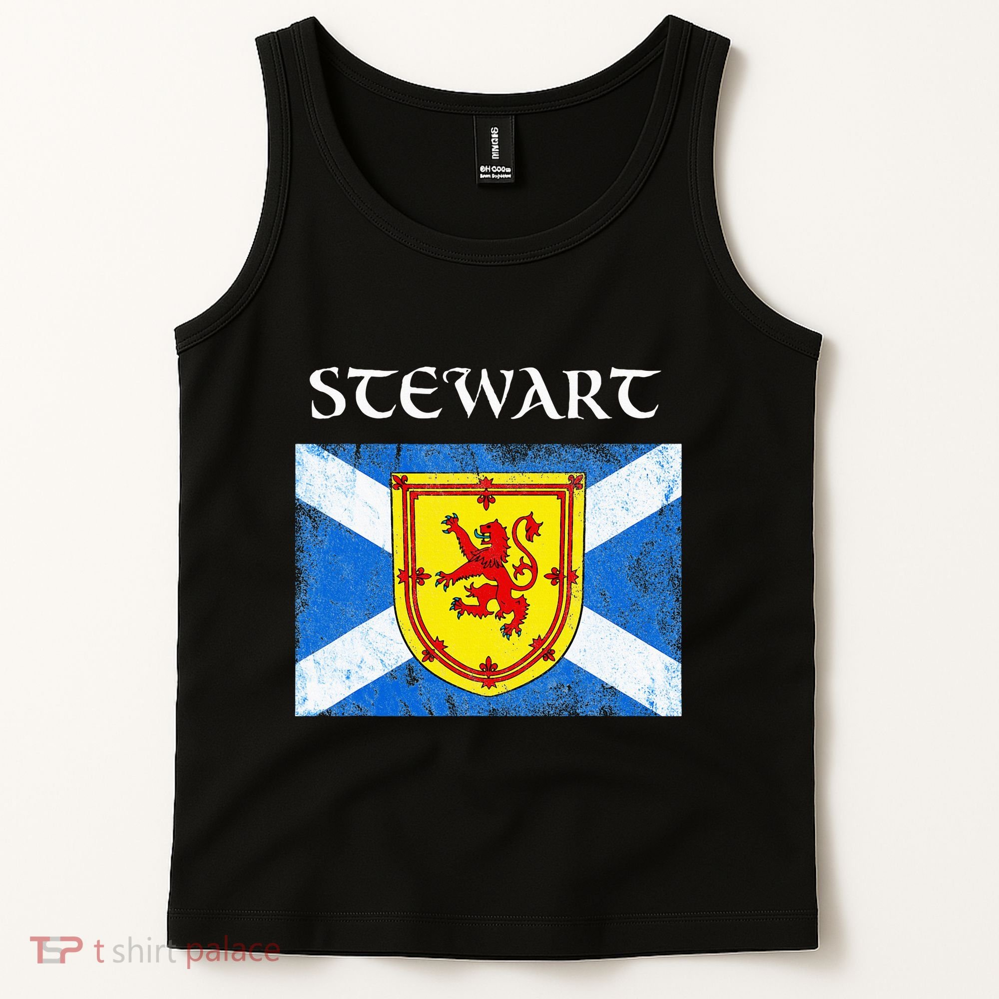 Stewart Clan Scottish Name Scotland Flag Tank Top