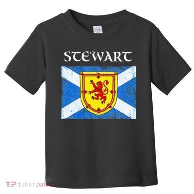 Stewart Clan Scottish Name Scotland Flag Toddler T-Shirt