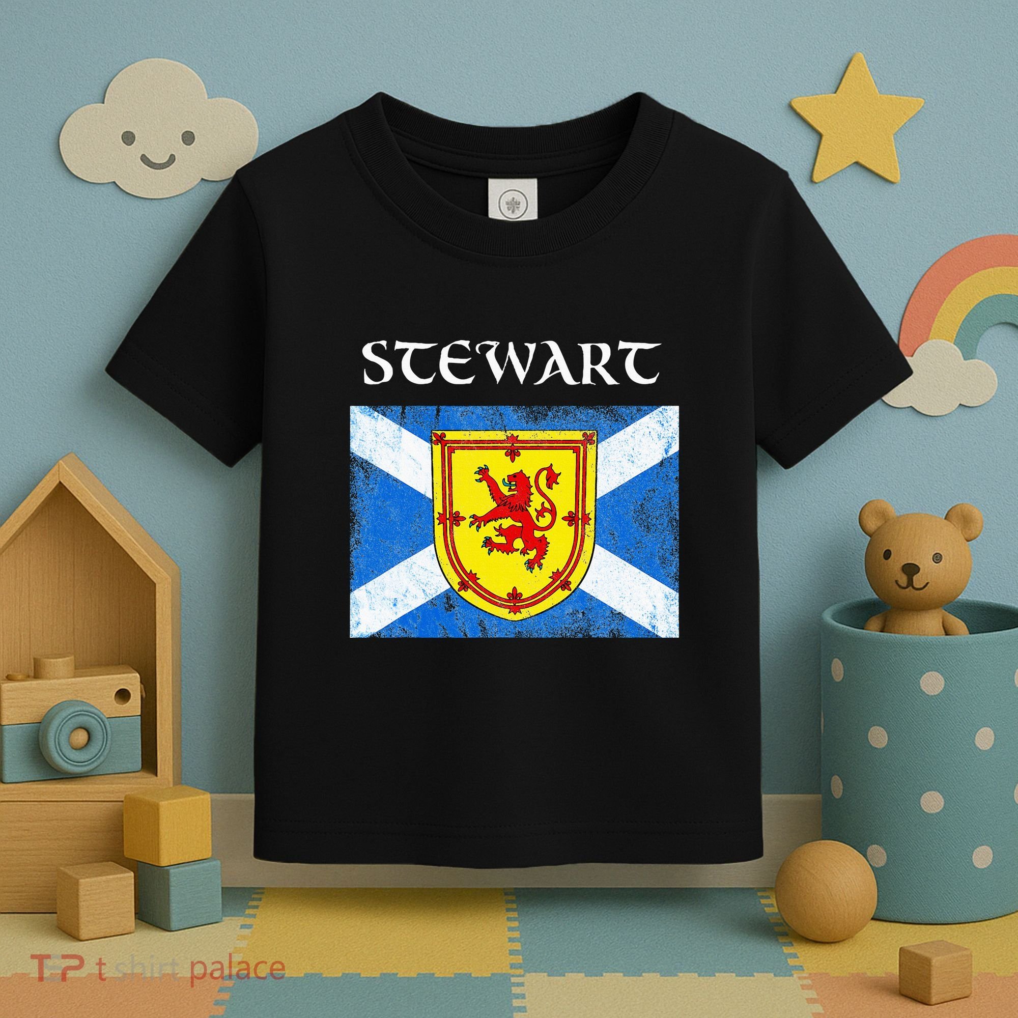 Stewart Clan Scottish Name Scotland Flag Toddler T-Shirt